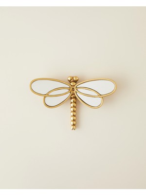 English Home Butterfly Polyresin Duvar Aksesuarı 12x19 cm Gold