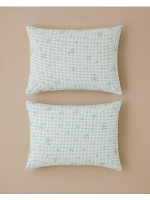 English Home Floral Breeze Kolay Ütülenir 2'li Yastık Kılıfı 50X70 cm Yeşil