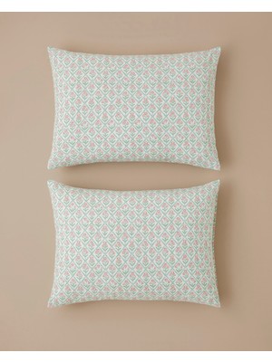 English Home Bloom Crest Kolay Ütülenir 2'li Yastık Kılıfı 50X70 cm Yeşil