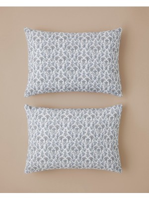 English Home Fiore Mor Renkli 50x70 cm Kolay Ütülenir Yastık Kılıfı 2'li Set