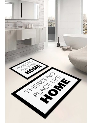 PremiumPort 2’li Banyo Paspas Takımı, Kaymaz Taban, Sünger Dolgu, Yıkanabilir Set