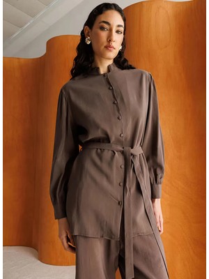 Mizalle Kahve Kadın Tunik M2MZ1030210243