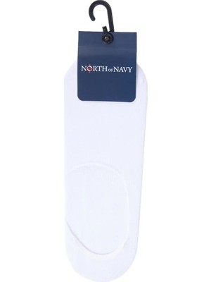 North Of Navy Beyaz Erkek Babet Çorabı UL002