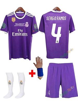 Sergio Ramos R.e.a.l M.a.d.r.i.d 2017 Cardiff Şampiyonlar Ligi Finali Çocuk Forması (Hediyeli)