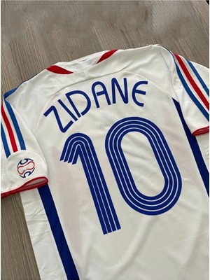 Fransa 98 Dünya Kupası Zinedine Zidane Deplasman Forması (Beyaz)