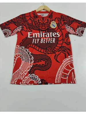 R.e.a.l M.a.d.r.i.d 2023/24 Yeni Sezon Ejderha Motifli Özel Konsept Forması (Red)