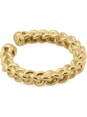 Atolyewolf Altın Erkek Yüzük Altın Mesh Yüzük