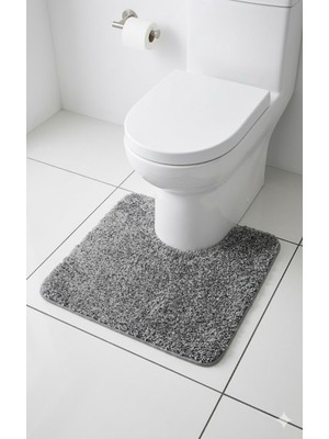 PremiumPort Kaydırmaz Banyo Paspası, 60X50 Cm, Oyuk Yaka, Yıkanabilir, Uyumlu Klozet