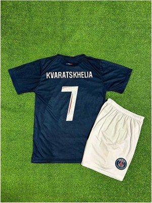 Psg 2024/25 Yeni Sezon Kvaratskhelia Iç Saha Çocuk Forması (Lacivert)