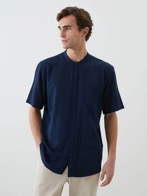 Lc Waikiki Yeni Sezon Regular Fit Kısa Kollu Armürlü Erkek Dokulu Gömlek