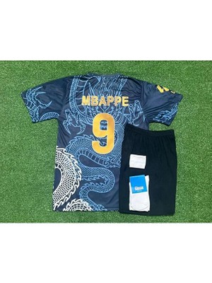 2024/25 Sezonu Kylian Mbappe Dragon Desenli Konsept Çocuk Forması 4'lü Set