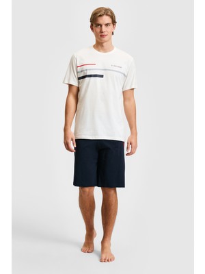 U.s. Polo Assn. Erkek Beyaz Pijama Takım 50326143-VR013