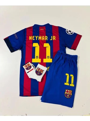 F.c B.a.r.c.e.l.o.n.a 2015 Şampiyonlar Ligi Finali Neymar Jr. Nostalji Çocuk Forması (Armalı)