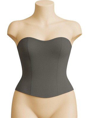 Amora Secret  Gri Mı Emay 9155 Terletici Korse Büstiyer Kadın Iç Giyim Zarif Görünüm