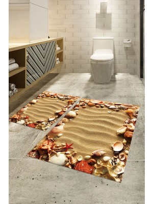 PremiumPort 3D Baskılı Kaymaz Tabanlı Yıkanabilir Ikili Banyo Klozet Takımı