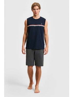 U.s. Polo Assn. Erkek Lacivert Pijama Takım 50326140-VR033