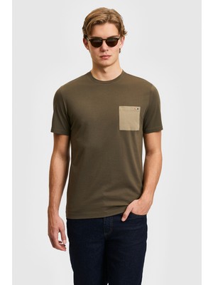 U.s. Polo Assn. Erkek Koyu Haki Tişört 50326948-VR111