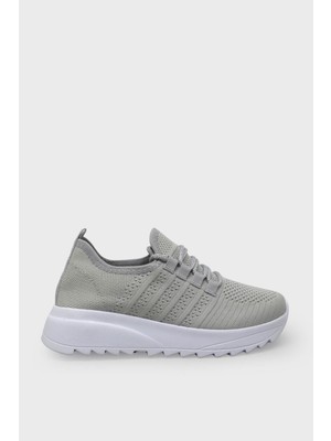 Kanuga Kadın File Spor Ayakkabı Gri HKK1012