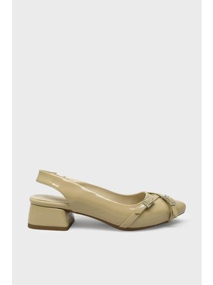 Kanuga Kadın Kısa Topuk Topuklu Ayakkabı Nut Rugan LPA650