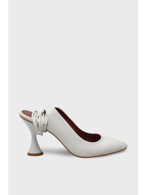 Kanuga Kadın Yazlık Topuklu Ayakkabı Beyaz BB2022-51