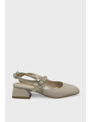 Kanuga Kadın Kısa Topuk Ayakkabı Bej Rugan LPA840