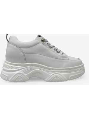 Guja Kadın Yüksek Taban Sneaker Beyaz BLG25K314