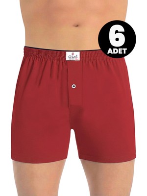 Öts 6'lı Erkek Boxer Düğmeli, Süprem Kumaş (%100 Pamuk)