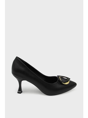 Kanuga Kadın Yazlık Topuklu Ayakkabı Siyah LPA1195