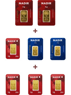 Nadir Gold 24 Ayar 19 Gram Altın (2 Ad 5 Gram Altın + 2 Ad 2,5 Gram Altın + 4 Ad 1 Gram Altın )