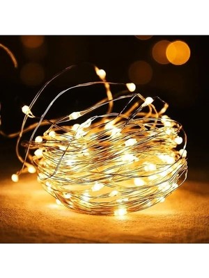 MarkEntegra Pilli 3 Metre LED Işık, Sarı Renk, Dekoratif Aydınlatma