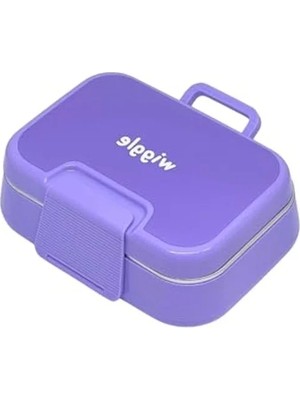 MarkEntegra Tek Katlı Mor Paslanmaz Çelik 1030ML Lunchbox, 2 Bölmeli Sefer Tası