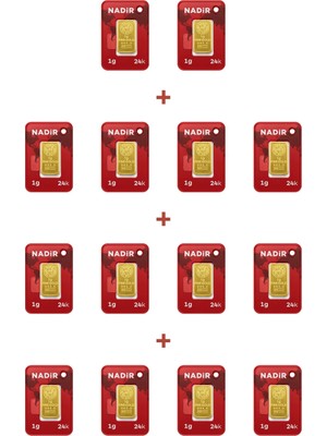 Nadir Gold 24 Ayar 14 Gram Külçe Altın (14 Adet 1 Gram Külçe Altın )