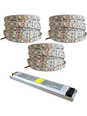 MarkEntegra 15 Metre Günışığı Renk LED Şerit, 12V Trafo ile