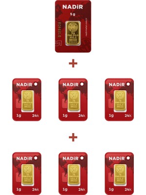 Nadir Gold 24 Ayar 11 Gram Külçe Altın (1 Adet 5 Gram Külçe Altın + 6 Adet 1 Gram Külçe Altın )