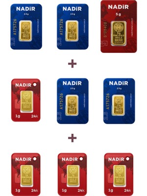 Nadir Gold 24 Ayar 19 Gram Altın (1 Ad 5 Gram Altın + 4 Ad 2,5 Gram Altın + 4 Ad 1 Gram Altın )