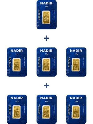 Nadir Gold 24 Ayar 17,5 Gram Külçe Altın (7 Adet 2,5 Gram Külçe Altın )