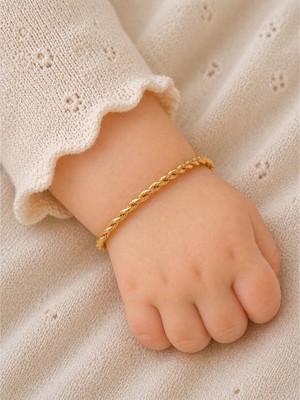 Gekas Kuyumculuk 22 Ayar Altın 7 Gram Ikili Burma Bebek & Çocuk Bilezik