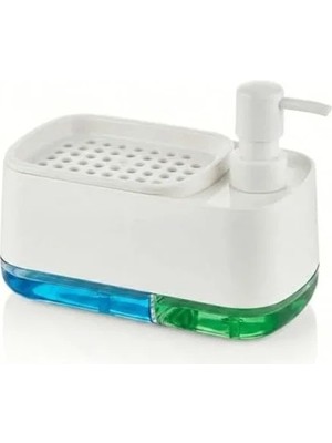 MarkEntegra Iki Hazneli Pratik Sabunluk ve Süngerlik Seti, Mutfak Için