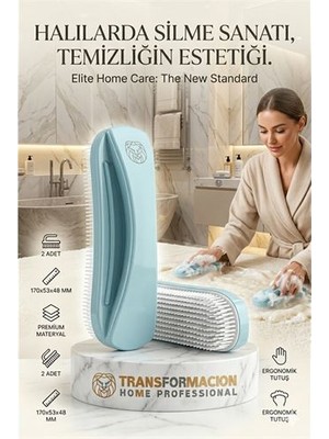 İlk El Grup Ieg™ Ergonomik Temizlik Fırçası | 2'li Set Halı, Koltuk ve Kumaş Fırçalama Fırçası 72309