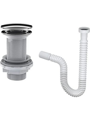 MarkEntegra Paslanmaz Çelik Pop Up Lavabo Gideri Seti, Kolay Montaj ve Şık Tasarım