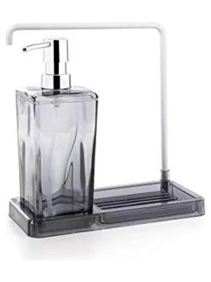 MarkEntegra Şeffaf Siyah Mutfak Sıvı Sabunluk, Şık Tasarım ile