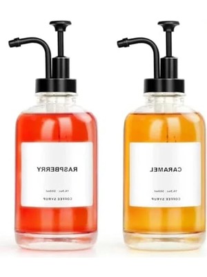 MarkEntegra 500 ml Cam Sıvı Sabunluk ve Losyonluk Seti, Şık Siyah Tasarım