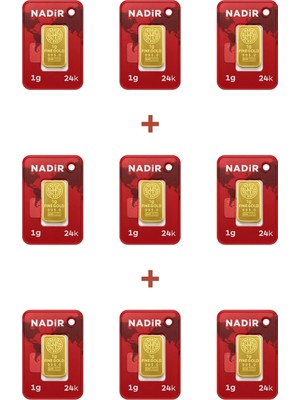 Nadir Gold 24 Ayar 9 Gram Külçe Altın (9 Adet 1 Gram Külçe Altın )