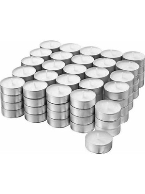 MarkEntegra 50 Adet Beyaz Tealight Mum, 4 Saat Yanma Süresi ile Uzun Kullanım