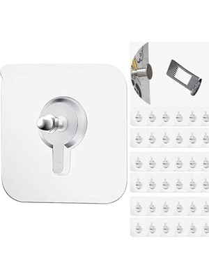 MarkEntegra Çok Amaçlı Yapışkanlı Kanca Aparatı, 10MM Vidalı, 20 Adet