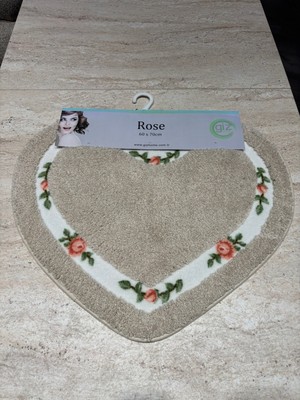 PremiumPort Yumuşak Dokulu Kalp Şekilli Banyo Paspası 60X70 cm