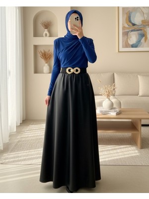Moda Morfo Yarım Boğaz Büzgülü Sandy Bluz  -Saks