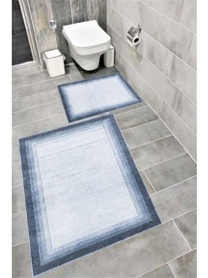 PremiumPort Suya Dayanıklı, Kaymaz Tabanlı, Dijital Baskılı Banyo Paspası Takımı