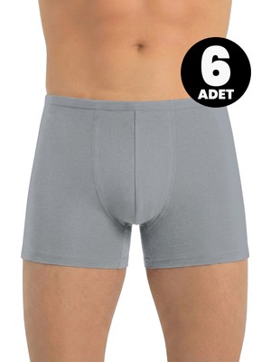 Öts 6'lı Erkek Boxer Ince Bel Lastikli (%47 Modal - %47 Pamuk - %6 Elastan)