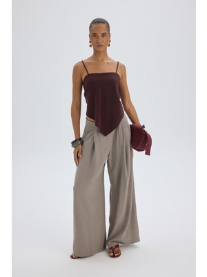 Mai Mahoney Füme Keten Palazzo Pantolon